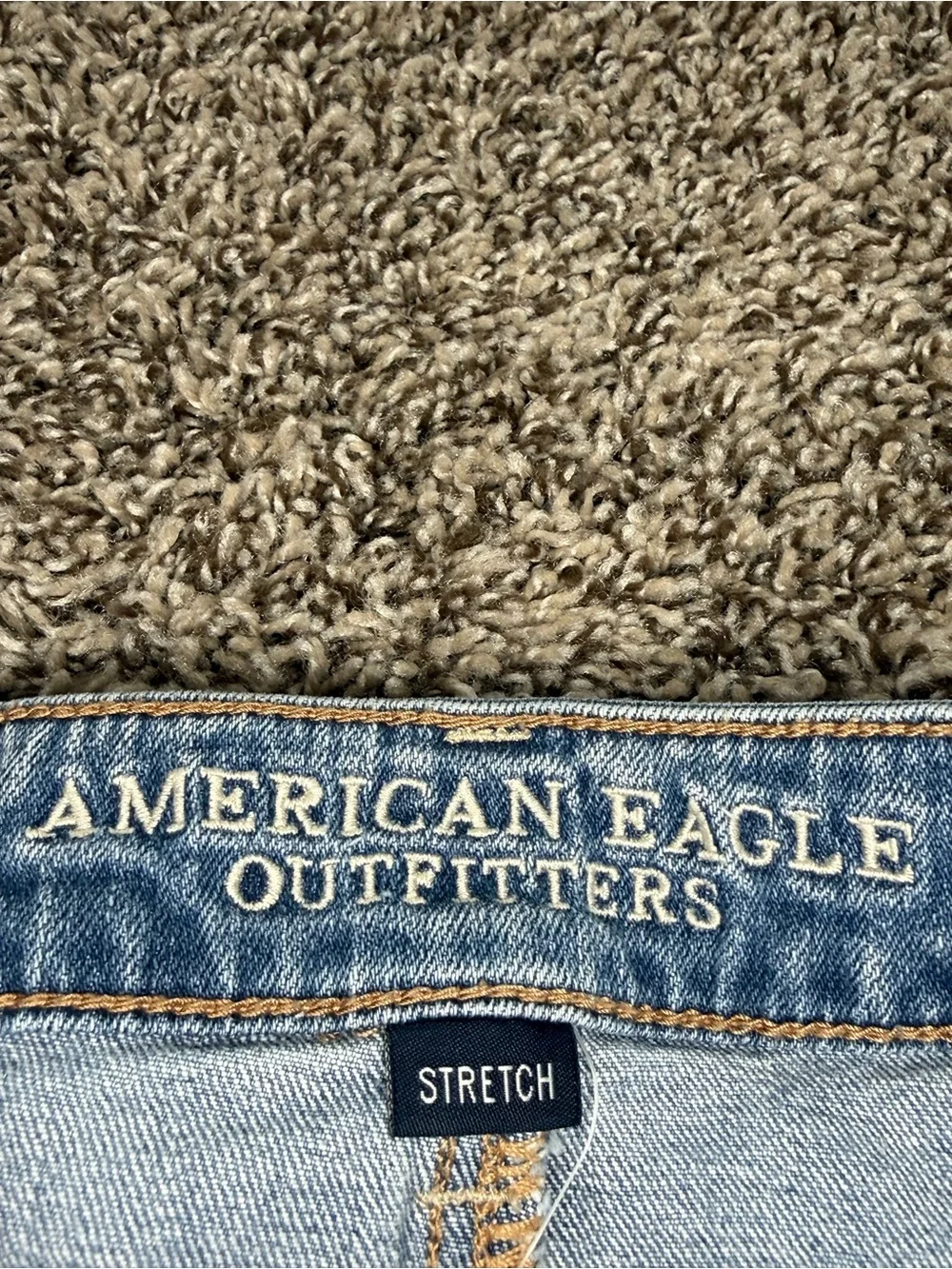 American Eagle Outfitters Women's Light Blue Distressed Denim Cutoff Shorts